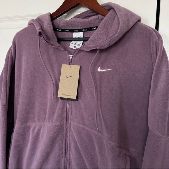 Nike Therma-Fit Women’s Oversized Full-Zip Fleece Hoodie Size Large - Picture 4 of 6
